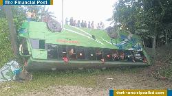 2 killed as bus crashes into ditch in Tangail