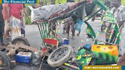 Three killed as bus collides with auto-rickshaw in Natore