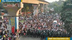 Protesters demanding Bhola-Barishal bridge block Shahbagh