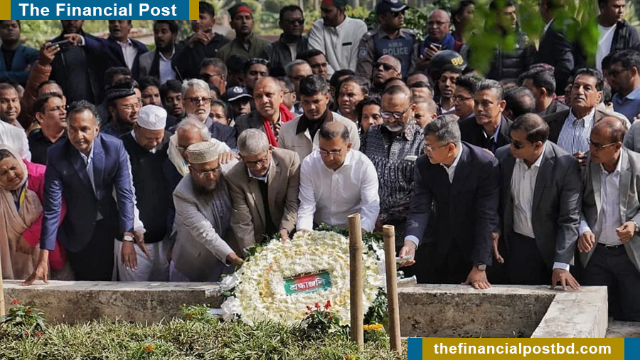 Tarique arrives at DU, offers fateha at Hadi’s grave