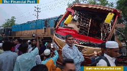 12 killed as train hits bus on Cumilla rail crossing