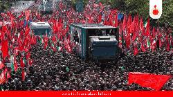 Body of Khamenei arrives in Qom ahead of procession