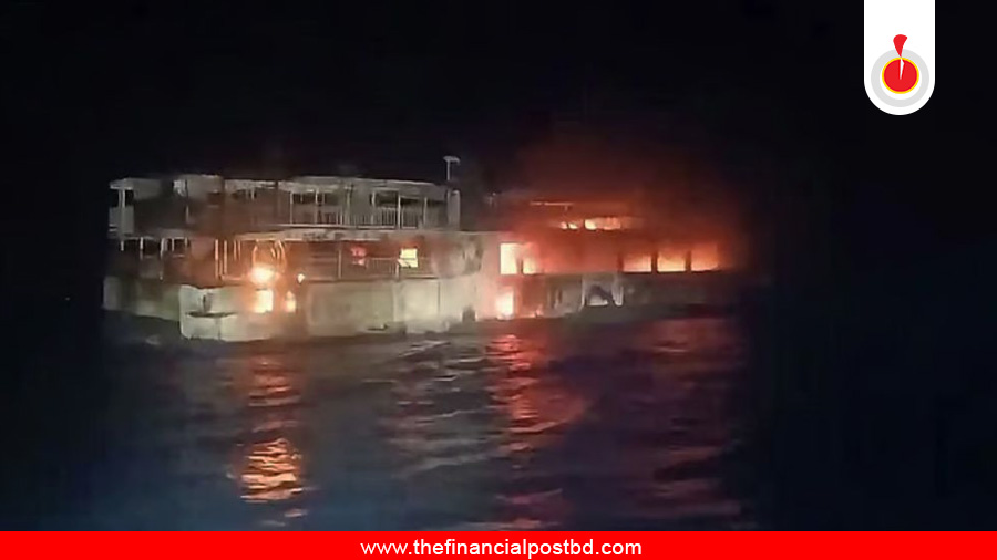 Five killed in Philippines ferry fire, 87 missing